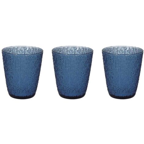 Set 3 Verres Verre Bleu 280 Cc Ligne DAVOR
