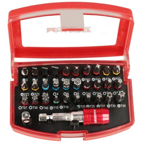 set 30 inserti per avvitatore connex in acciaio cromato