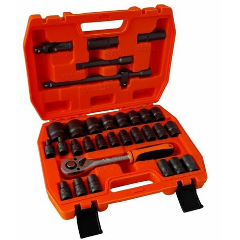 Set 32 bussole 1/2" esagonali e torx 8 - 32mm con cricchetto reversibile A.07072