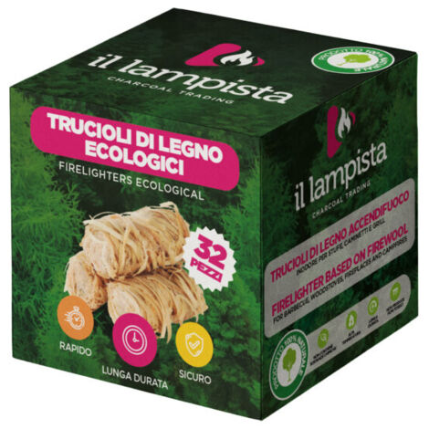 SET 32 TRUCIOLI ACCENDIFUOCO ECOLOGICI.
