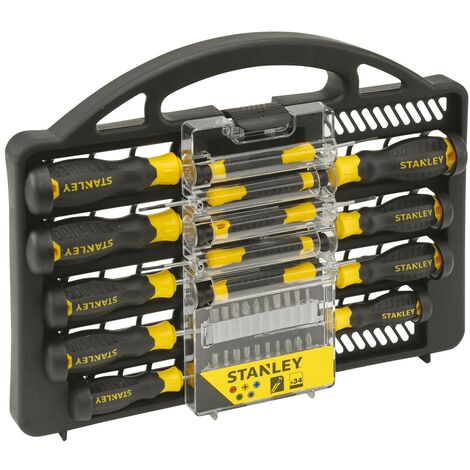 Set 34 Pz giraviti e inserti con valigetta e impugnatura bi-materiale STANLEY STHT0-62141