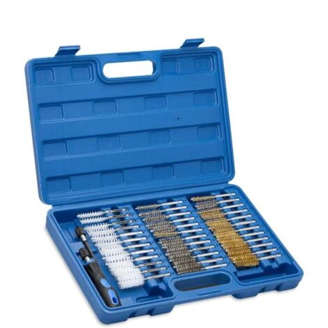 Set 38 Spazzole Metalliche Per Pulizia Tubi Cilindri Attacco 1/4'' Esagonali ox
