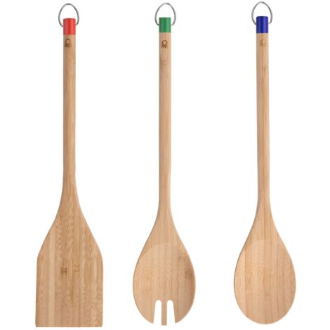 Set 3pc utensilios cocina bamboo Casa Benetton