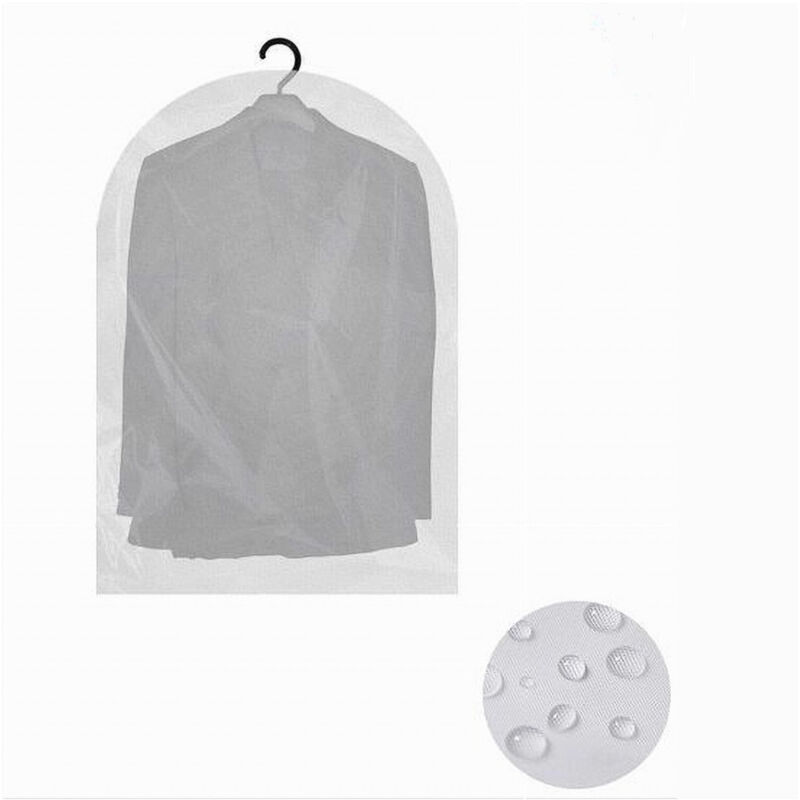 Image of Trade Shop Traesio - Cleafe - Set 3pz Custodia Sacca Copriabiti Copri Abito Vestito Giacca 60x100 Cm Eva 87410 -