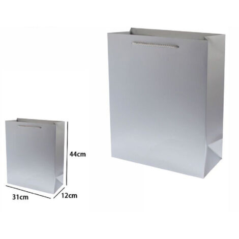 Set 3pz Enveloppe Sac Cadeau Sacs 44x31x12 Cm 69913 Gris Avec Manche Corde