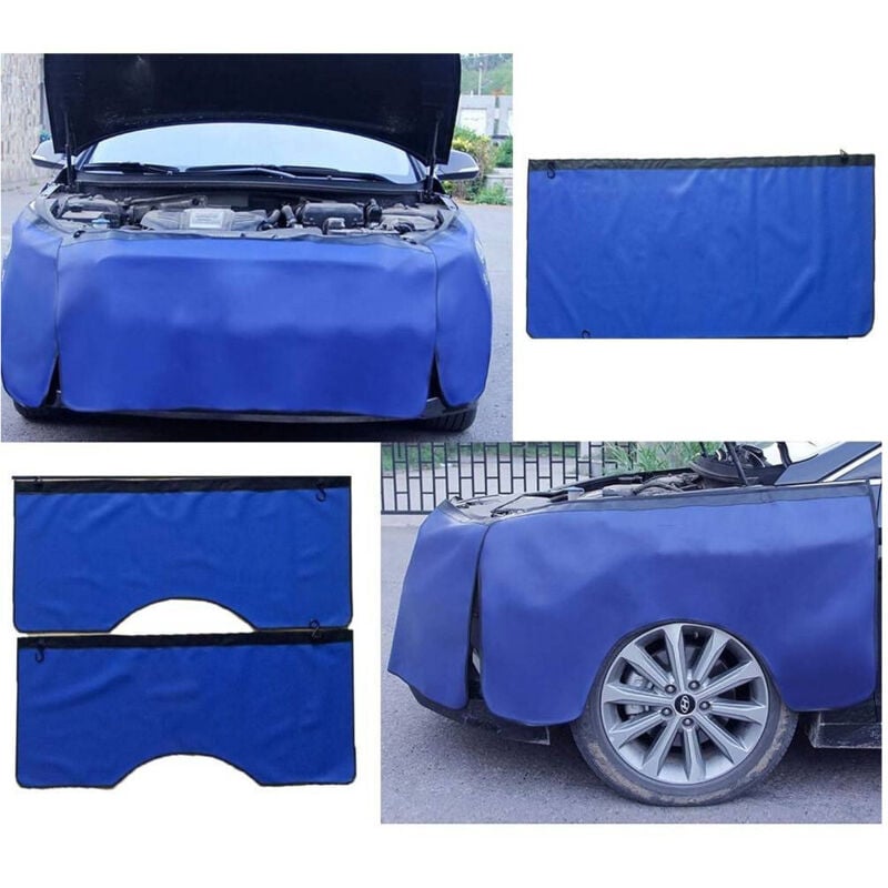 Image of Trade Shop - SET 3PZ COPERTURA PARAFANGO AUTO TELO PROTECTION CARROZZERIA PROTETTIVO -