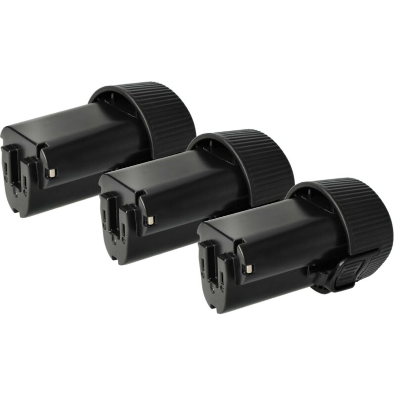 

Set 3x baterías Li-Ion 2000mAh (10.8V) para MR051, MR051W, RJ01, RJ01W, TD090D, TW100 sustituye Makita 194550-6, 194551-4, BL1013, BL1014. - Vhbw