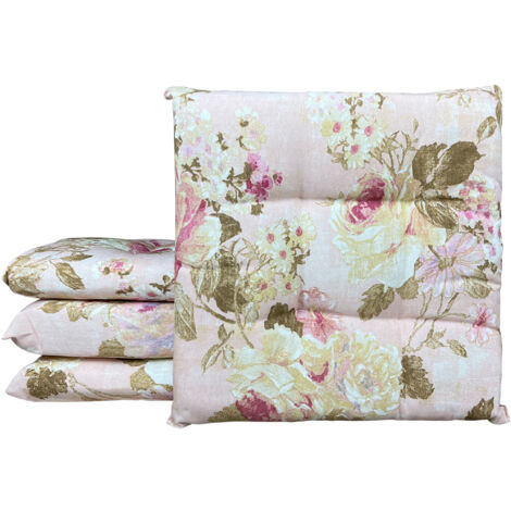 Set 4/6 Cuscini Geometrico Sedia con Lacci Prodotto Italiano 40 x 40 IratiRosa - 4 Pezzi