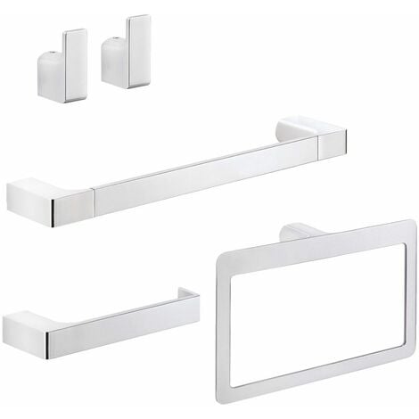 OFFERTA  SET 3 PEZZI ACCESSORI BAGNO A MURO OLIMPO CROMO IN