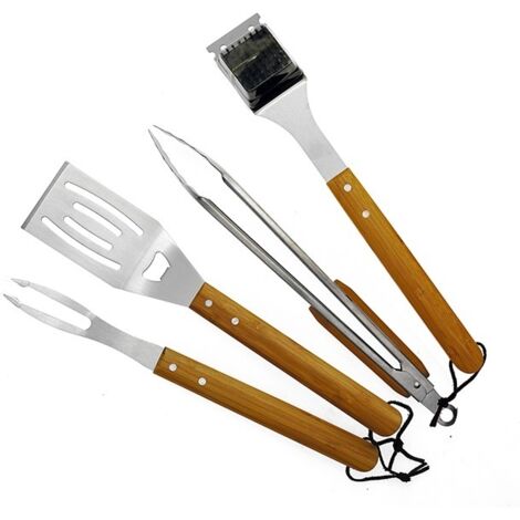 SET 4 ACCESSORI BBQ CON GREMBIULE.