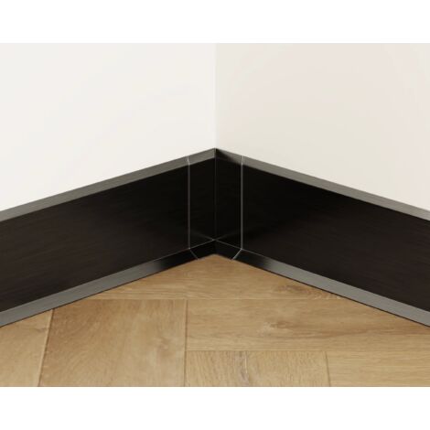 Set 4 angoli interni FLI componibili per battiscopa 8cm x 3cm x 3cm - nero satinato
