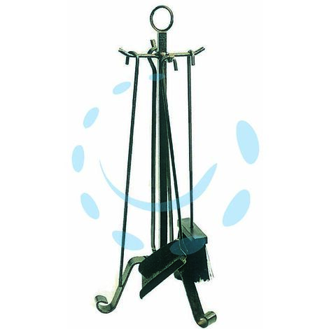 SET 4 ATTREZZI CON TREPPIEDI PER CAMINO