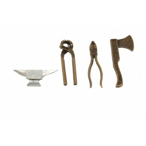 SET 4 ATTREZZI IN METALLO PER PRESEPE