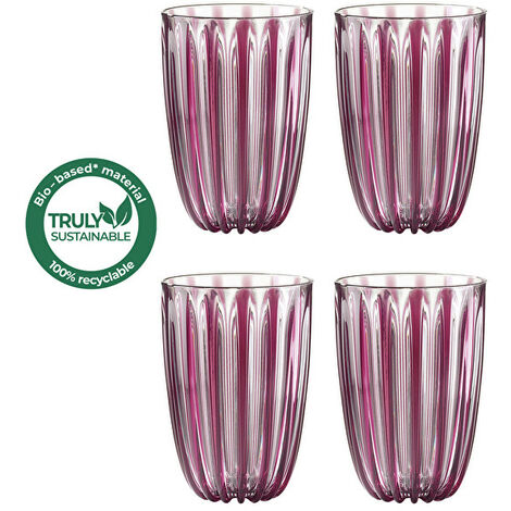 Set 4 bicchieri Guzzini Dolcevita ametista