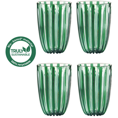 Set 4 bicchieri Guzzini Dolcevita smeraldo