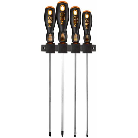 Set 4 cacciaviti extra lunghi 250mm - CALAMITATI - 04-214 NEO TOOLS