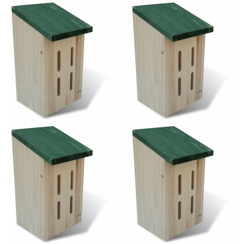 

Set 4 cajas nido-refugio para mariposas, 14 x 15 x 22 cm