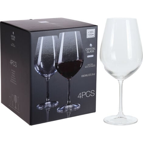 Joejis Porta Calici Sottopensile Set di 2 pz da 4 calici da vino da 30cm  nero