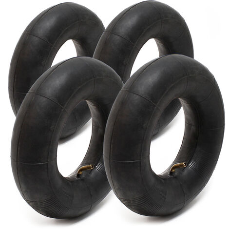 Relaxdays Roue brouette avec chambre à air, lot de 2 pneus rechange 3.00-4  pouces, pneumatiques, jusqu'à 125 kg, noire