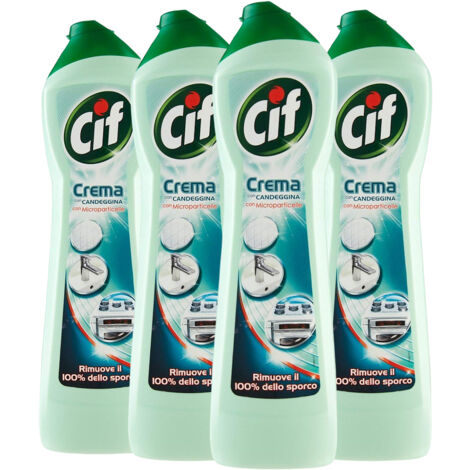 SET 4 CIF CREMA ATTIVA CON MICROPARTICELLE E CANDEGGINA IN FORMATO DA 500 ML