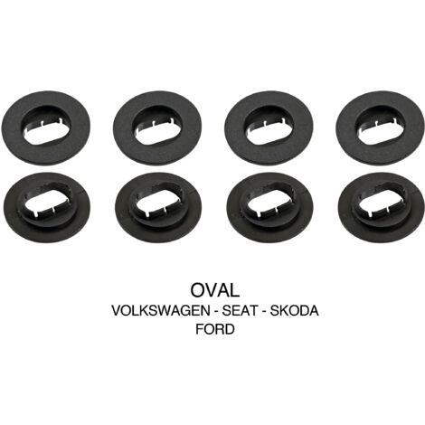 Set 4 clip fissaggio tappeti - Ovale - Volkswagen, Seat, Skoda, Ford