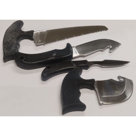SET 4 COLTELLI OUTDOOR COMBO - CON CUSTODIA NERA