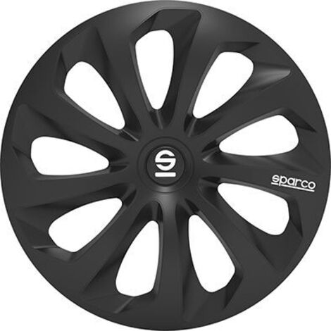 Set 4 copricerchi 15" pollici copriruota auto Sicila SPC1570BK nero