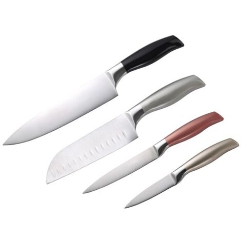 SET 4 COUTEAUX EN ACIER INOXYDABLE NÉON