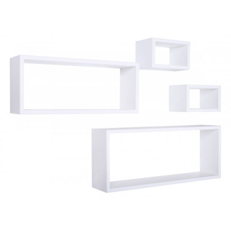 Set 4 Cubi Merlino Bianco 75x30, 60x25 e 2 cubi da 25x15 - Sanitec