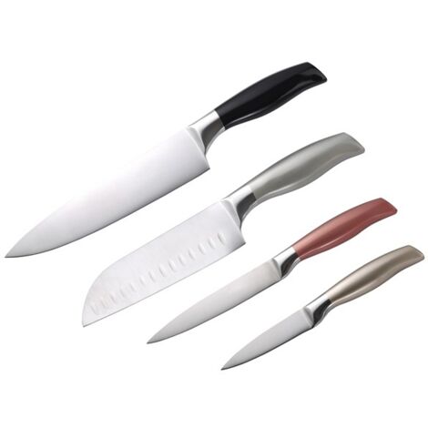 SET 4 CUCHILLO ACERO INOX NEON
