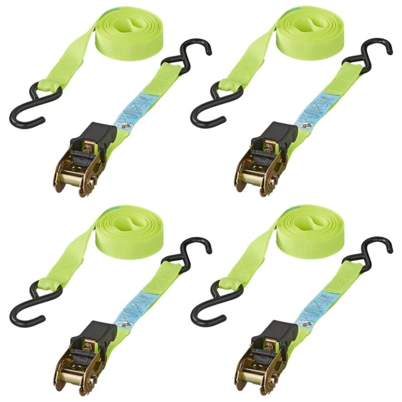 

4 cuerdas para atar con trinquete y 2 ganchos 5 m 320204 - Verde - Proplus