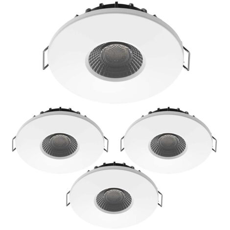Set 4 Faretti LED da incasso 8W MILANO CCT IP65 IK07 con Trasformatore Dimmerabile