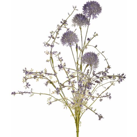 Set 4 Lavanda Artificiale con 15 Fiori Altezza 61 cm Viola