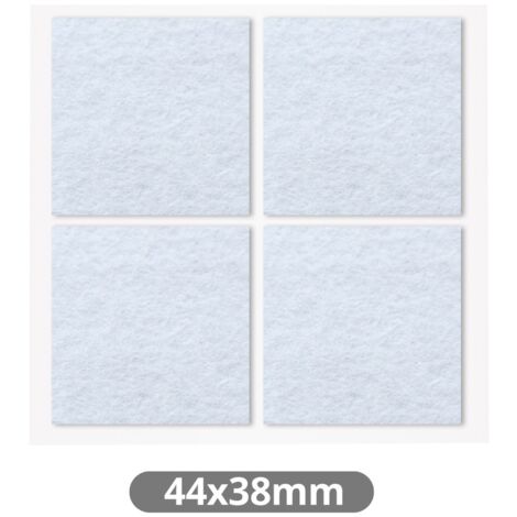 Set 4 fieltros adhesivos cuadrados 44x38mm Blanco GSC 003802768