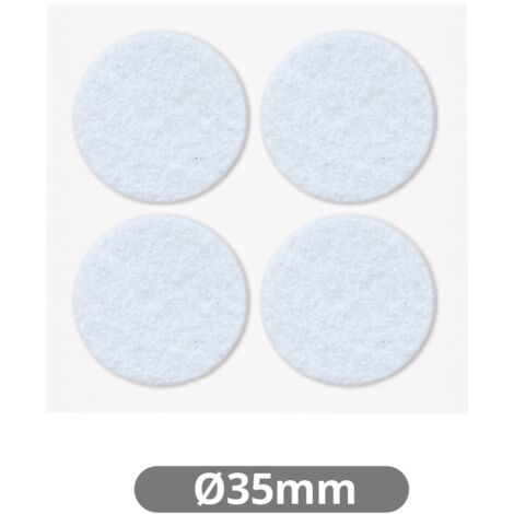 Set 4 fieltros adhesivos redondos Ø35mm Blanco GSC 003802754
