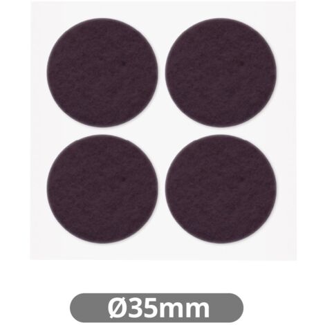 Set 4 fieltros adhesivos redondos Ø35mm Marron GSC 003802761