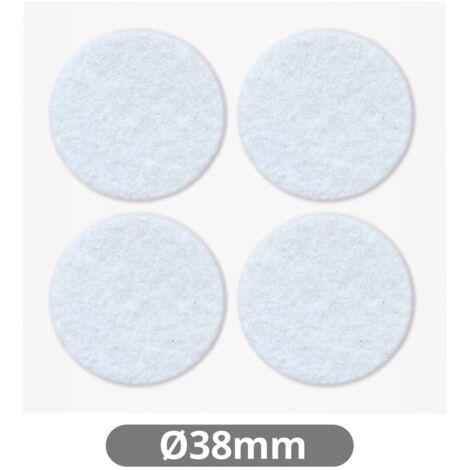 Set 4 fieltros adhesivos redondos Ø38mm Blanco GSC 003802755