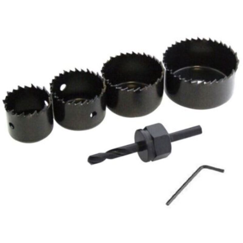 Set 4 frese legno a tazza attacco varie misure