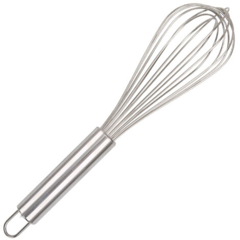 Set 4 fruste da cucina in acciaio inox – Frusta da cucina – Sbattitore manuale per dolci 26 cm