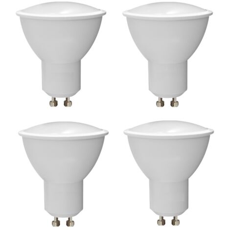 SET 4 LAMPADINE LED GU10 DICROICHE 6W 3000K 490LM.