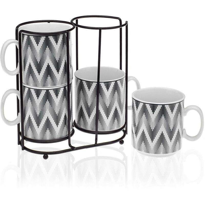 

Set 4 mugs con stand - Rogal