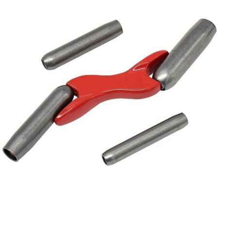 Set 4 outils finition joints briques 1/2 à 7/8 pouce, manche acier ergonomique, rouge. Pour maçonnerie, murs, joints carrelés, légers et livrés avec étui.
