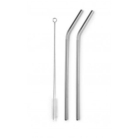 SET 4 PAJITAS INOX CON LIMPIADOR