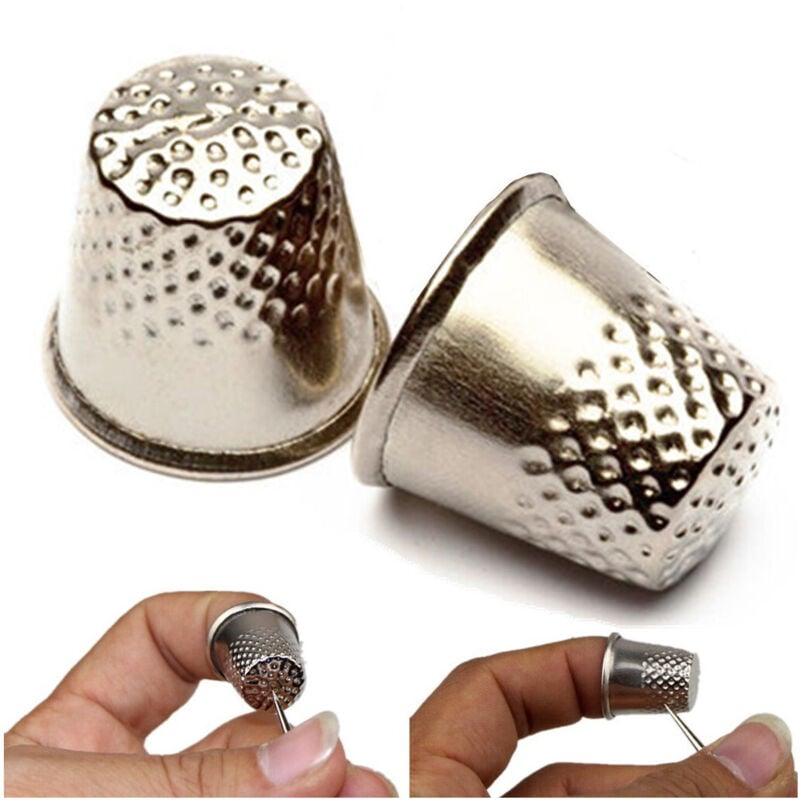 Trade Shop Traesio - Set 3 Pezzi Ditali Per Sarto Ditale Sartoria Cucito Sarto Ricamo Protezione Aghi -