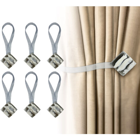 Set 4 Pezzi Fermatende Con Magneti Quadrati Effetto Marmo Fermi Per Tenda Magnete Grande Tendaggi Interni Ed Esterni Fermatenda Raccogli Tenda Magnetico Tinta Unita  QuadroMarmoGrigio