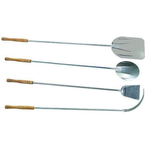 SET 4 PEZZI PALE DA FORNO ACCIAIO INOX