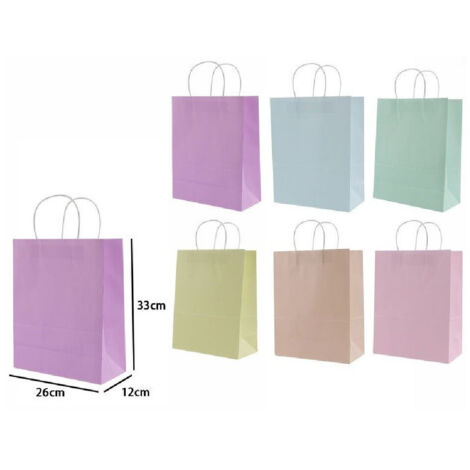 Set 4 Pièces Sacs Cadeaux Sacs En Papier 33x26x12 Cm Couleurs Variées 68491