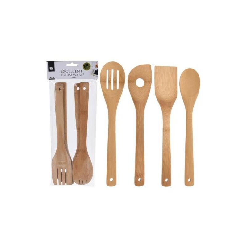 

Set 4 Piezas Utensilios De Cocina Bambu 784200080