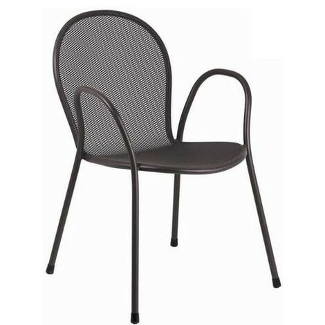Set 4 Poltrona ronda emu ferro antico per arredo esterno giardino casa