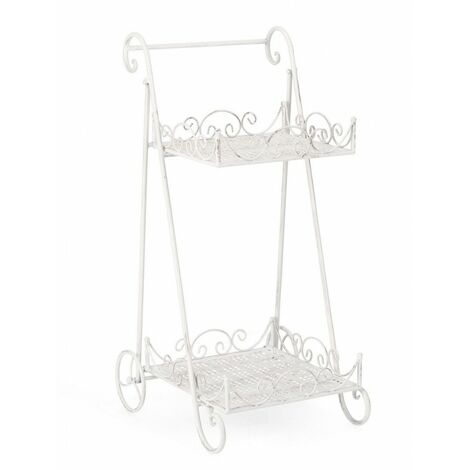 Set 4 Porta Fiori Acciaio Bianco Stile Rustico da Interno - IRENE